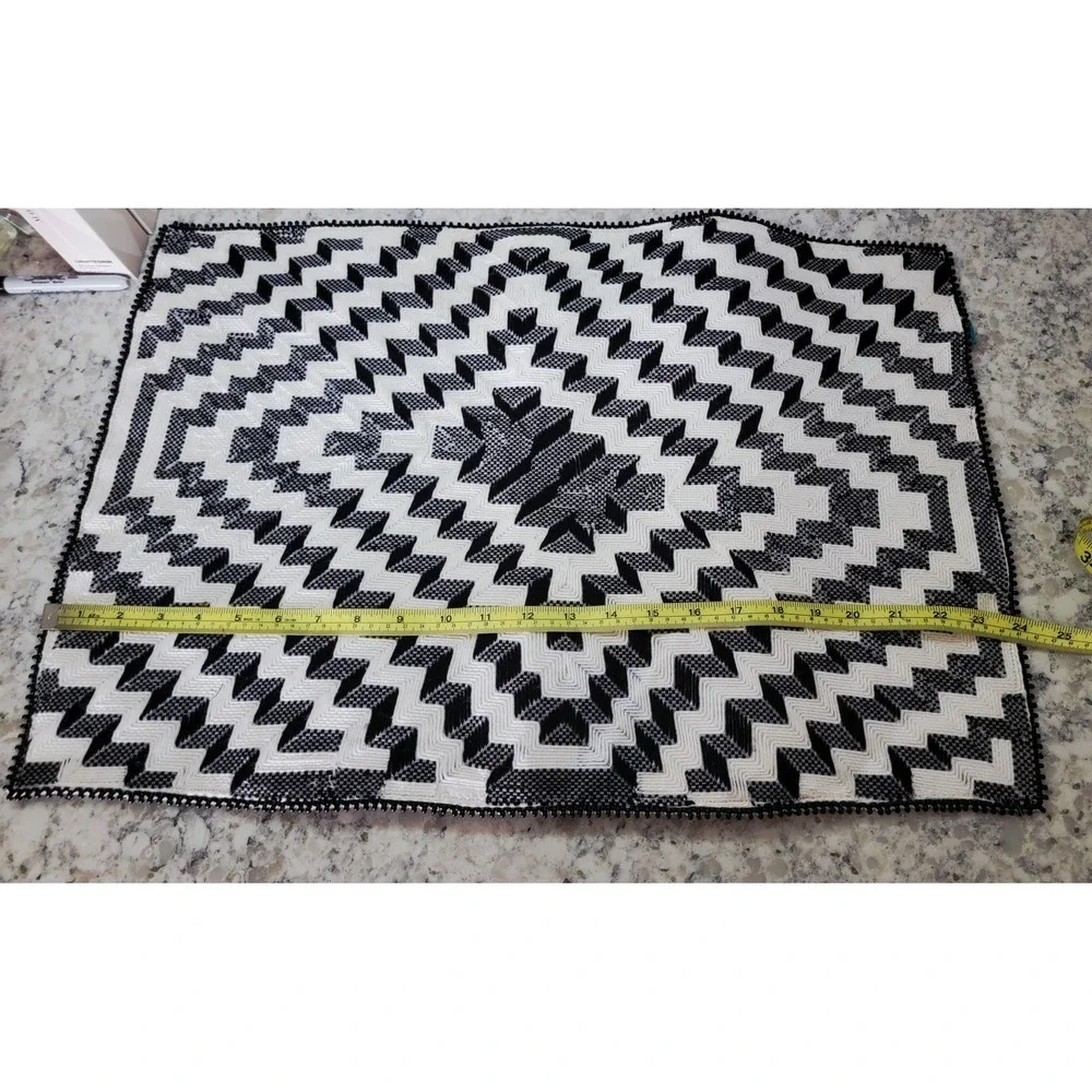Ignite Lot of 2 Optical‎ Illusion Throw Pillow Covers Black White 16x24 NEW
